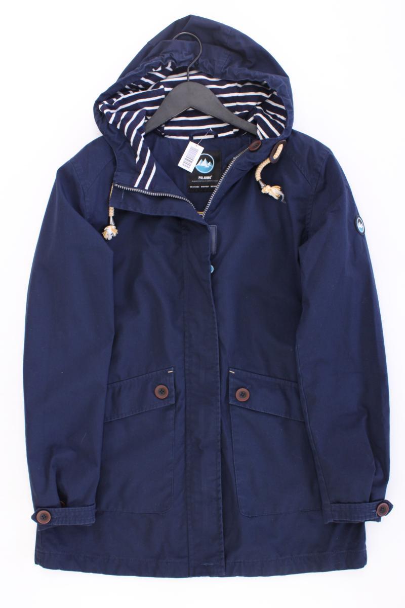 Polarino Kapuzenjacke Gr. 38 blau aus Baumwolle