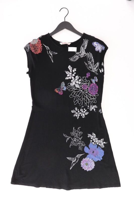 Desigual Kurzarmkleid Gr. XL schwarz aus Baumwolle