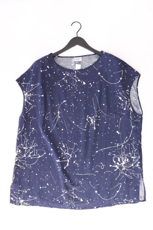 Seidel Kurzarmbluse Gr. 50 blau aus TENCEL