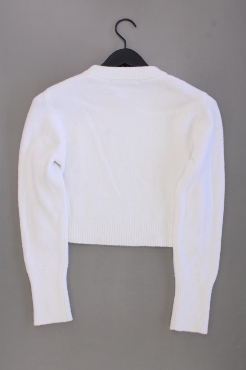 Zara Crop Pullover Gr. L weiß aus Nylon