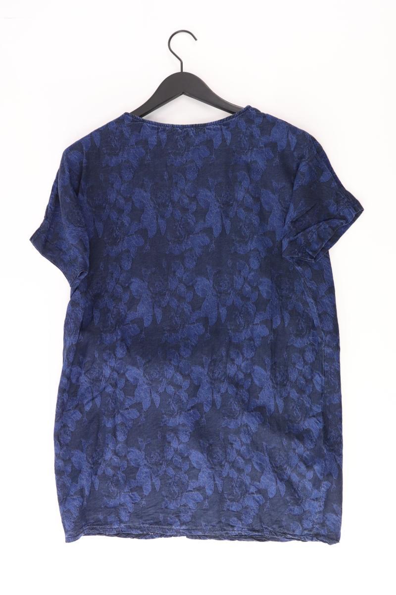 Mango Minikleid Gr. M/L Kurzarm blau aus Baumwolle
