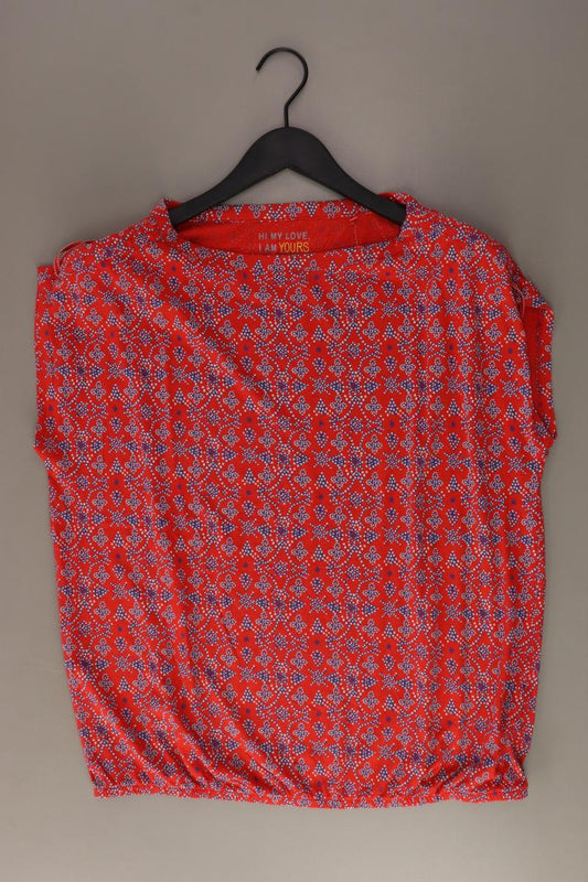 s.Oliver Printshirt Gr. 40 Kurzarm rot aus Baumwolle