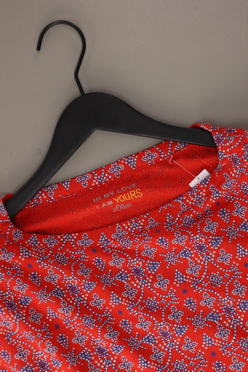 s.Oliver Printshirt Gr. 40 Kurzarm rot aus Baumwolle