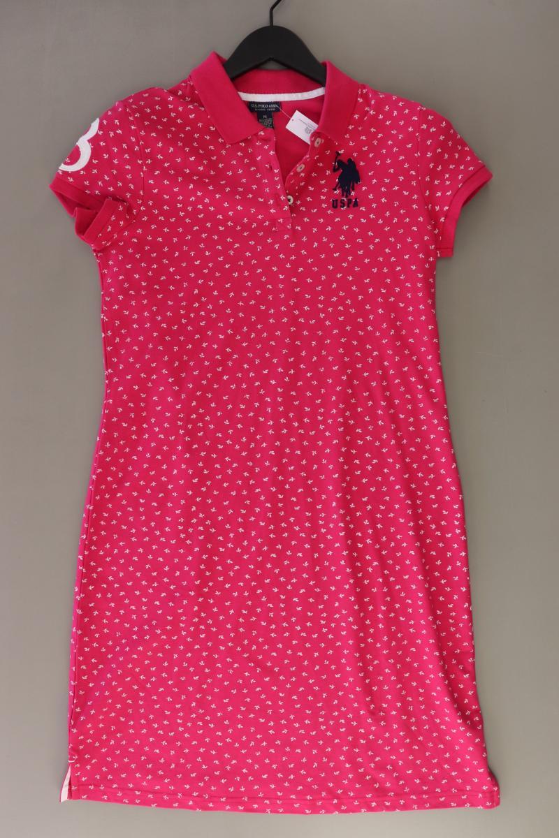 U.S. Polo Assn Polokleid Gr. M Kurzarm pink aus Baumwolle
