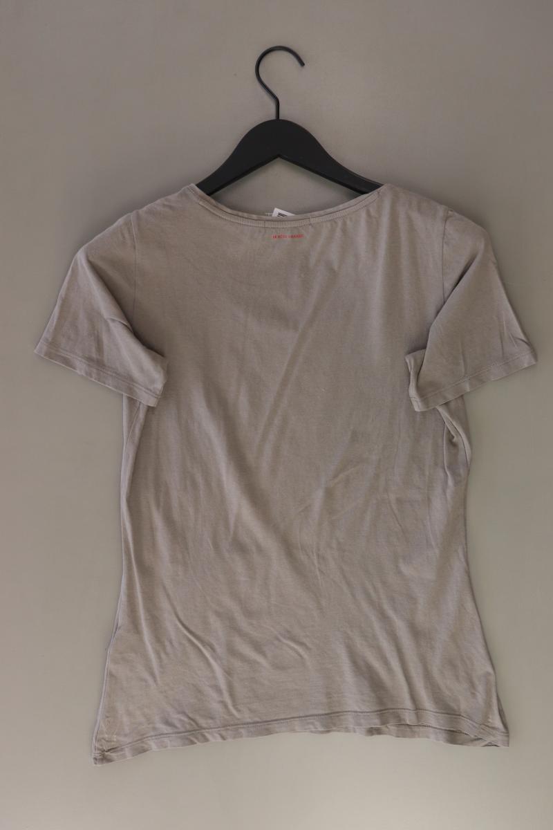 BOSS Orange Printshirt Gr. M mit Blumenmuster Kurzarm grau aus Baumwolle