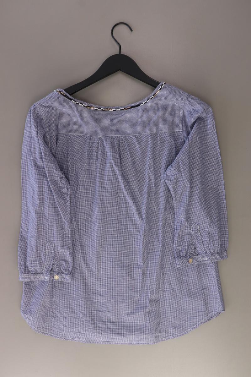 Maison Scotch Karobluse Gr. 40 kariert 3/4 Ärmel blau aus Baumwolle