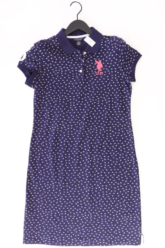 U.S. Polo Assn Polokleid Gr. M Kurzarm blau aus Baumwolle