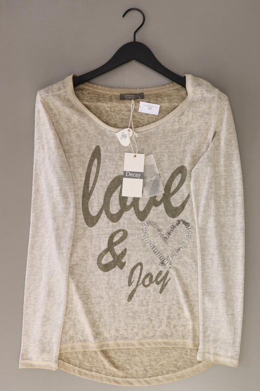 Decay Longsleeve-Shirt Gr. L neu mit Etikett Langarm mit Pailletten creme