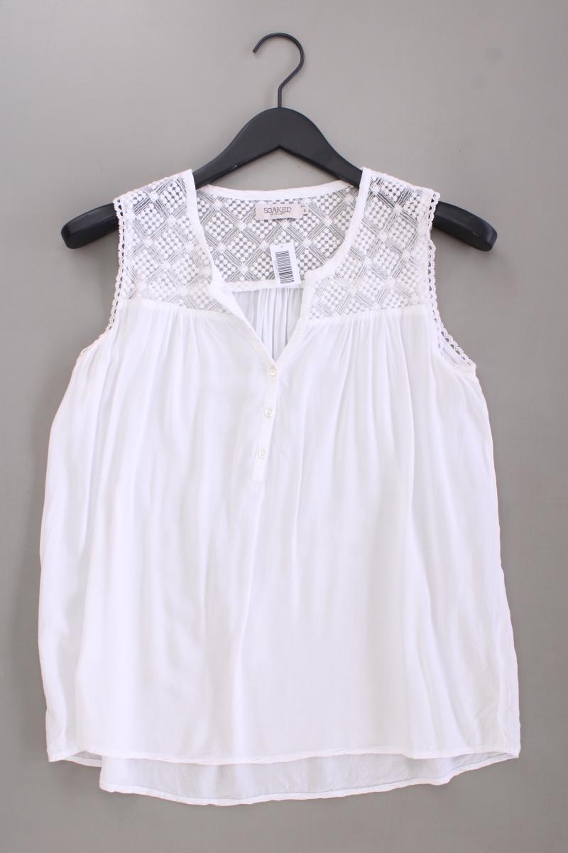SOAKED IN LUXURY Ärmellose Bluse Gr. L weiß