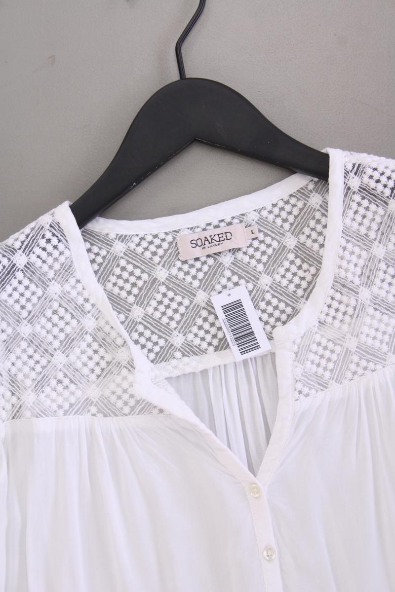 SOAKED IN LUXURY Ärmellose Bluse Gr. L weiß