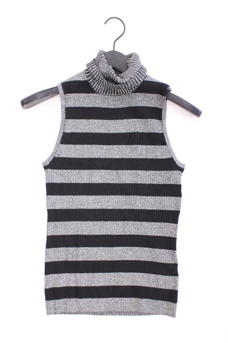 cable and gauge Seidentop Gr. L gestreift mit Glitzer silber