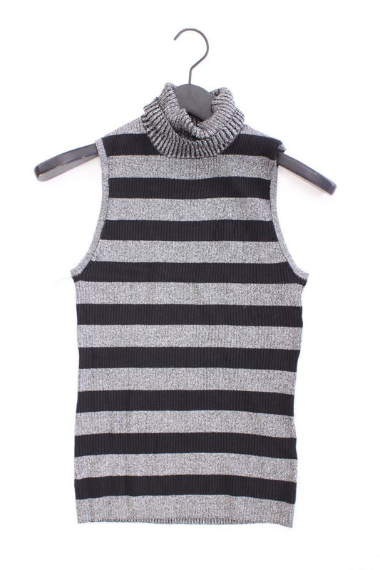 cable and gauge Seidentop Gr. L gestreift mit Glitzer silber