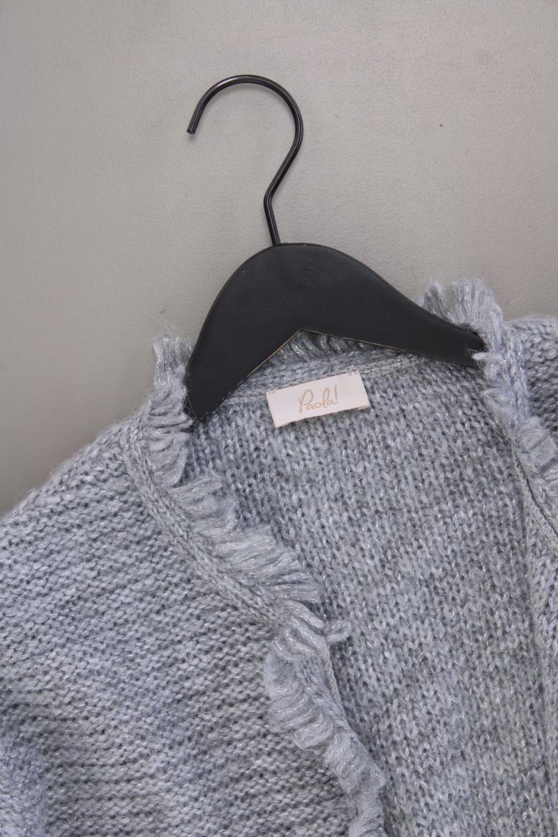 Paola Cardigan mit Glitzer Gr. 46 Langarm grau