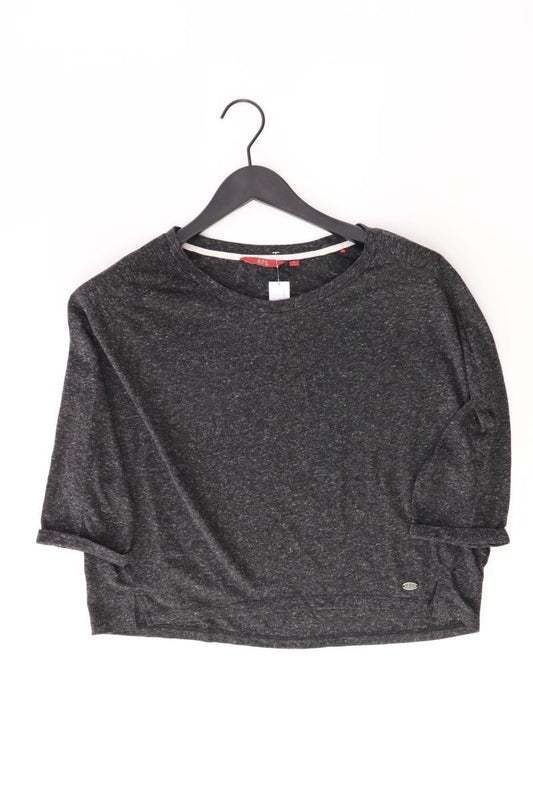 edc by Esprit Cropped Shirt Gr. S 3/4 Ärmel grau aus Polyester
