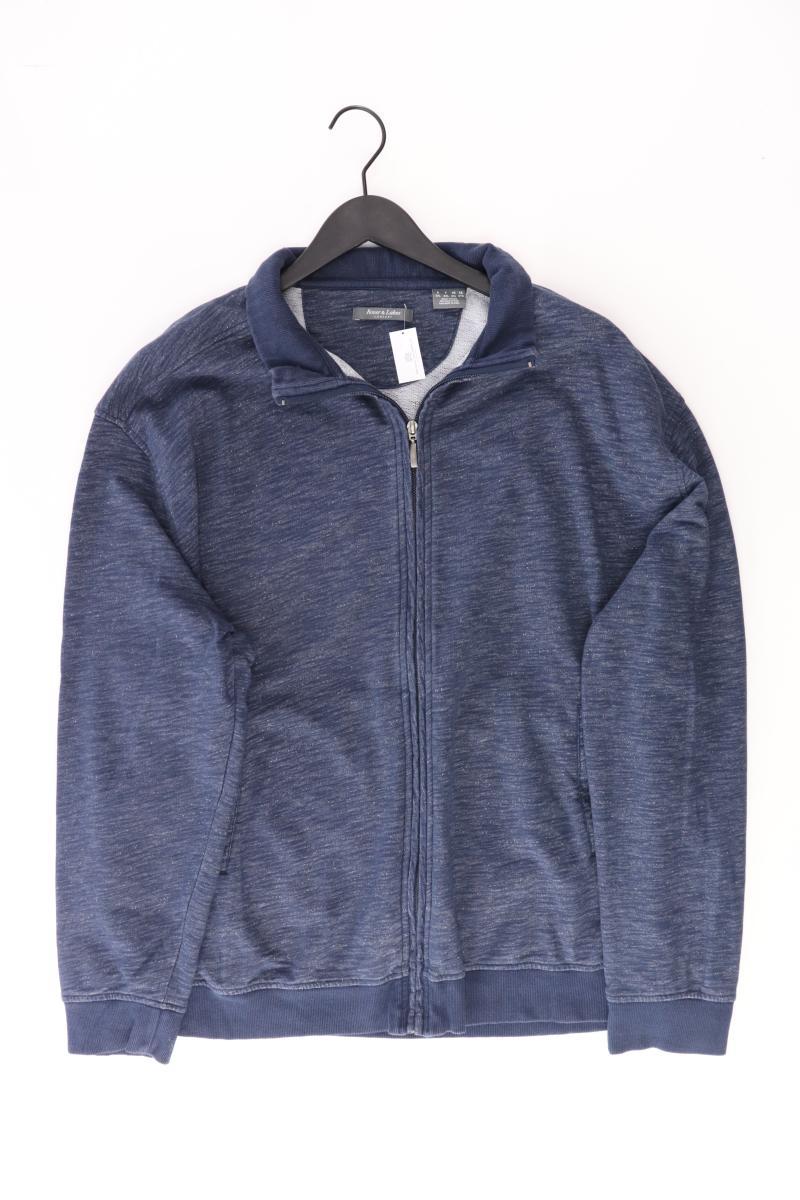 Rover & Lakes Regular Strickjacke für Herren Gr. XXXL Langarm blau aus Baumwolle