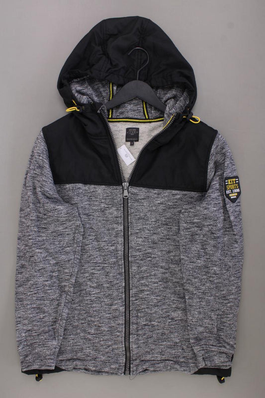 Kitaro Sweatjacke für Herren Gr. S Langarm grau aus Baumwolle