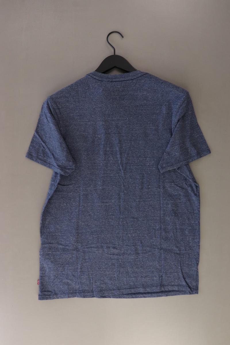 Levi's Printshirt Gr. L Kurzarm blau aus Baumwolle