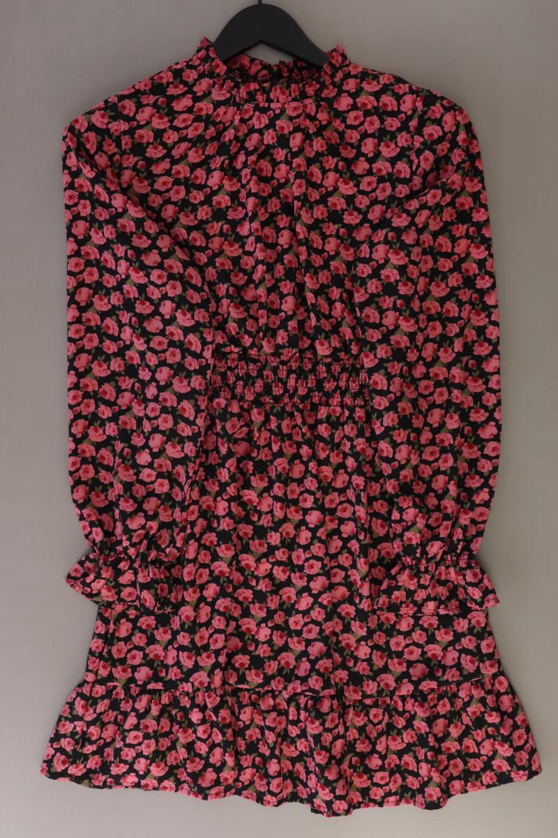 Shein Kleid Gr. S mit Blumenmuster Langarm pink aus Polyester