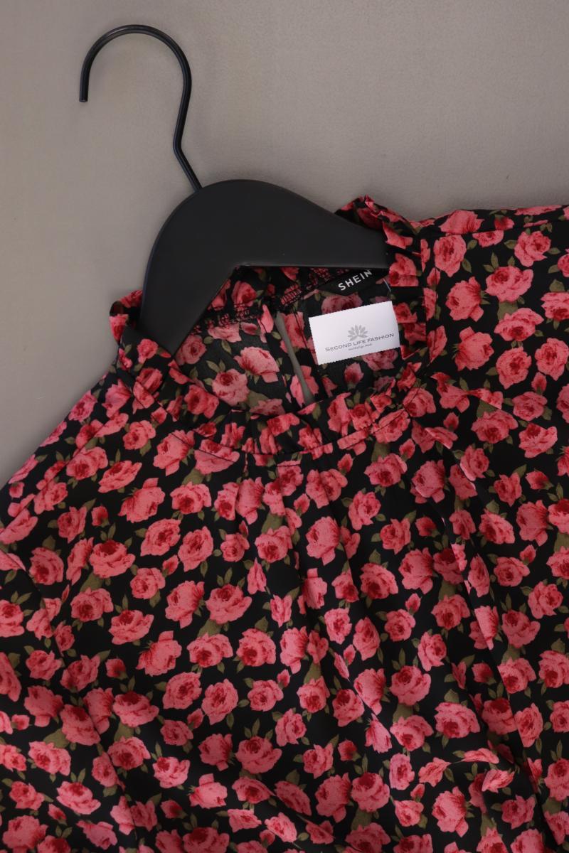 Shein Kleid Gr. S mit Blumenmuster Langarm pink aus Polyester
