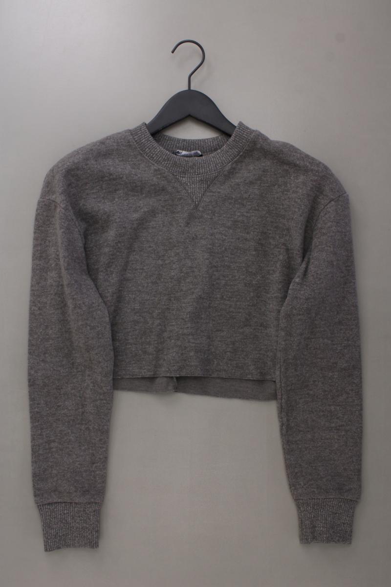 Zara Langarmpullover Gr. S braun aus Baumwolle