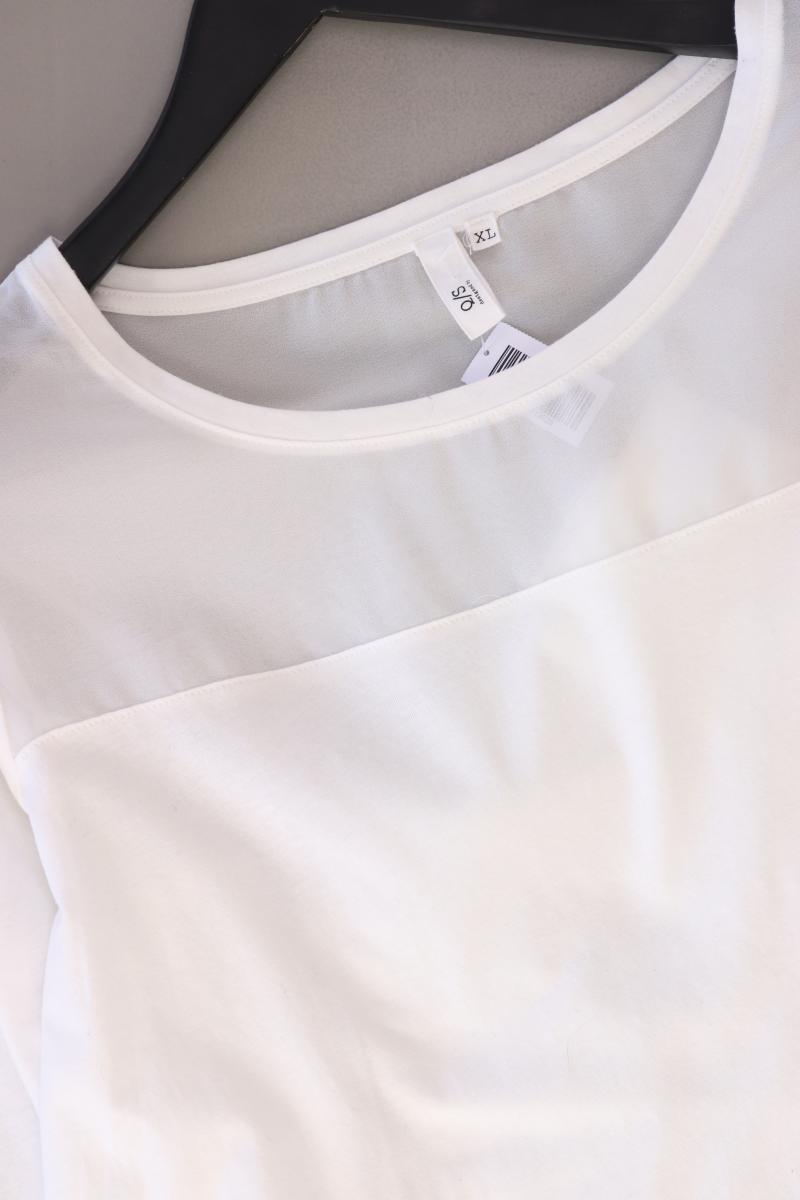 QS by s.Oliver Langarmbluse Gr. XL weiß aus Baumwolle