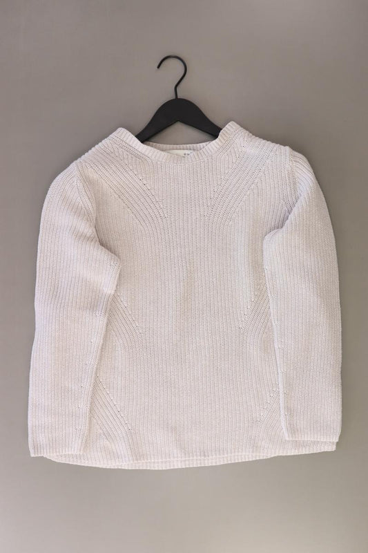 Oui Grobstrickpullover Gr. 40 weiß