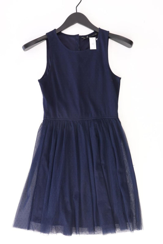 Zara Chiffonkleid Gr. S Ärmellos blau aus Polyester