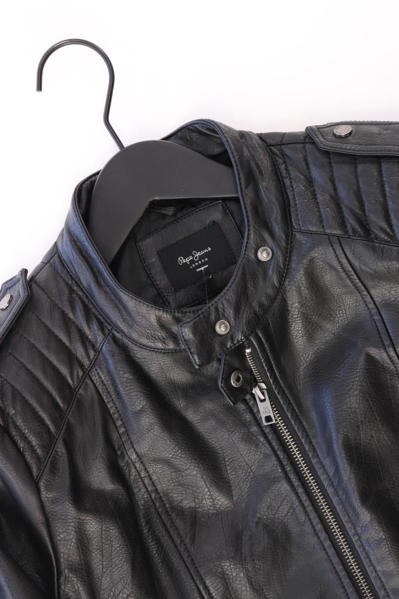 Pepe Jeans Lederjacke Gr. M schwarz