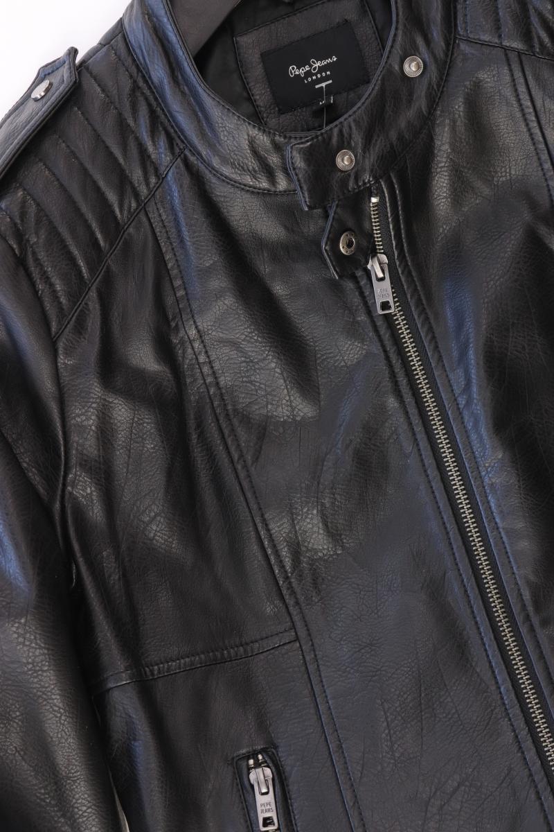 Pepe Jeans Lederjacke Gr. M schwarz