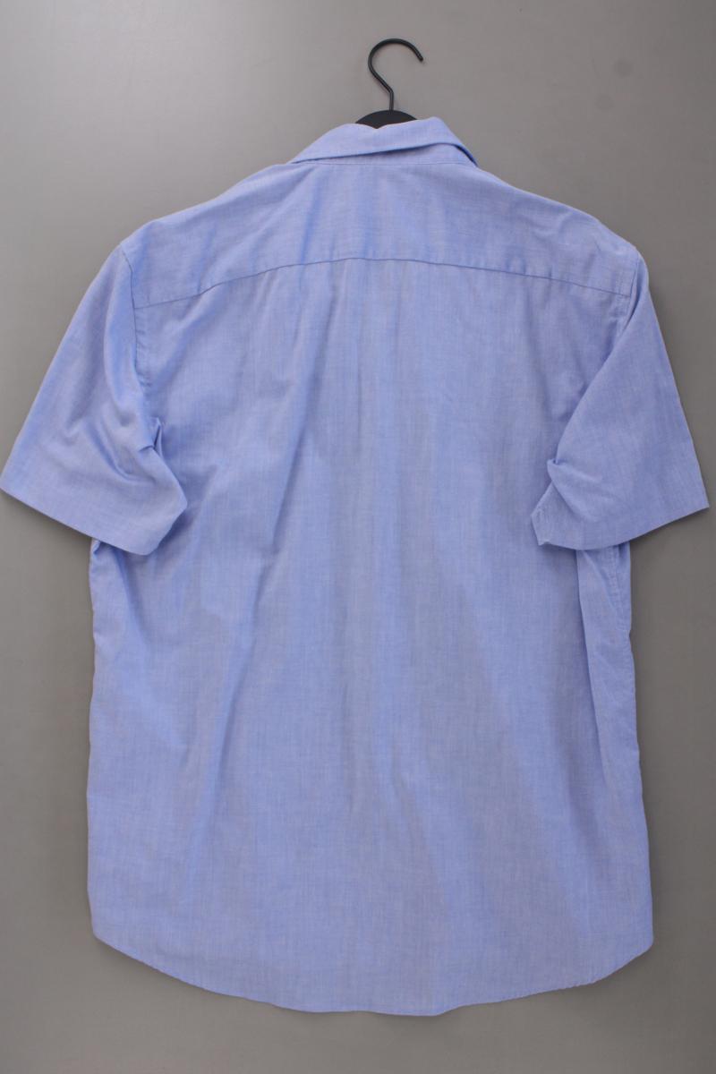 Christian Berg Kurzarmhemd für Herren Gr. Hemdgröße 43 blau aus Baumwolle
