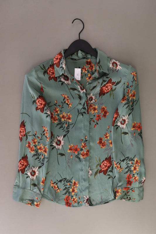 Zara Langarmbluse Gr. XS mit Blumenmuster mehrfarbig aus Polyester
