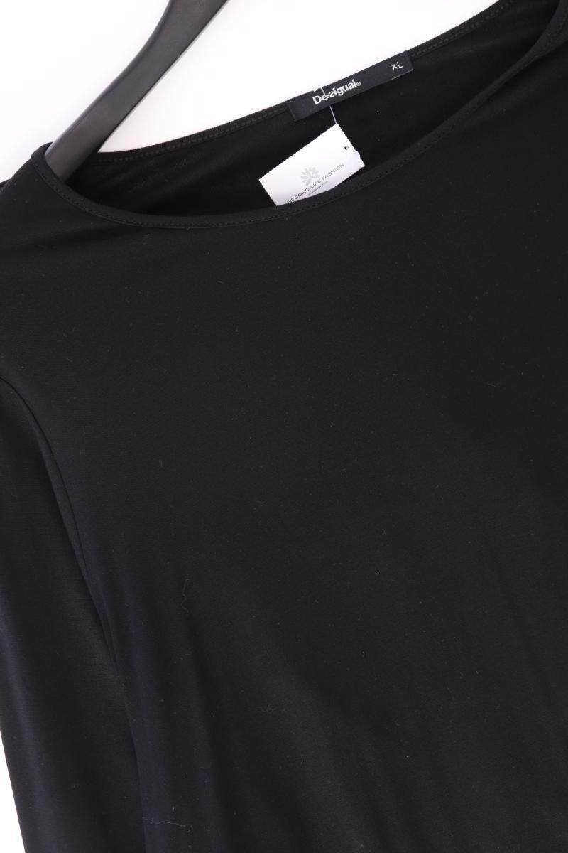 Desigual Langarmkleid Gr. XL schwarz aus Baumwolle