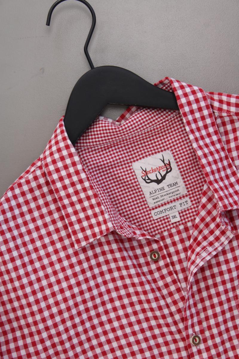 Stockerpoint Trachtenhemd für Herren Gr. XXXL kariert Langarm rot aus Baumwolle