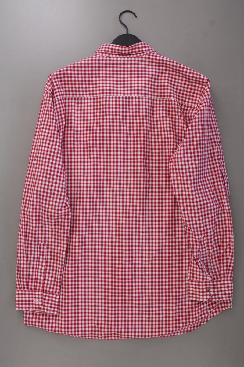 Stockerpoint Trachtenhemd für Herren Gr. XXXL kariert Langarm rot aus Baumwolle