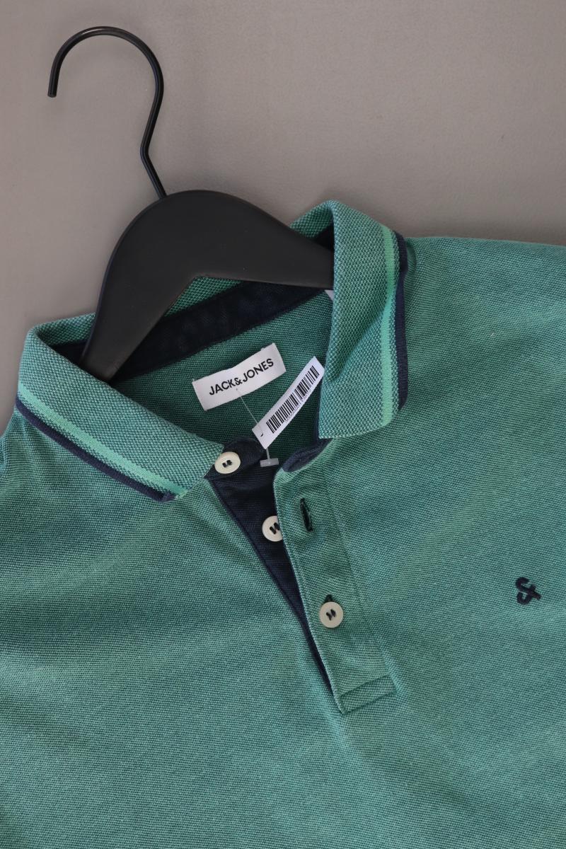 Jack & Jones Poloshirt für Herren Gr. XL Kurzarm grün aus Baumwolle