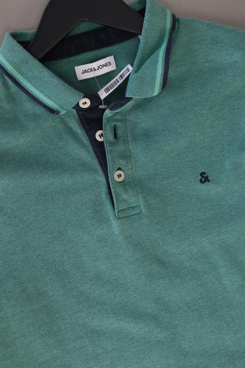 Jack & Jones Poloshirt für Herren Gr. XL Kurzarm grün aus Baumwolle