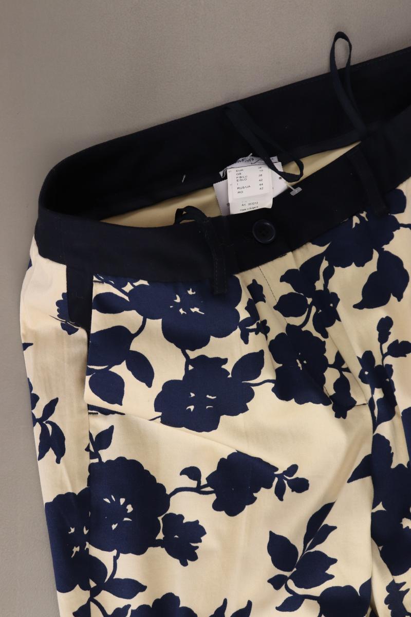 Class International Stoffhose Gr. 36 mit Blumenmuster creme aus Baumwolle