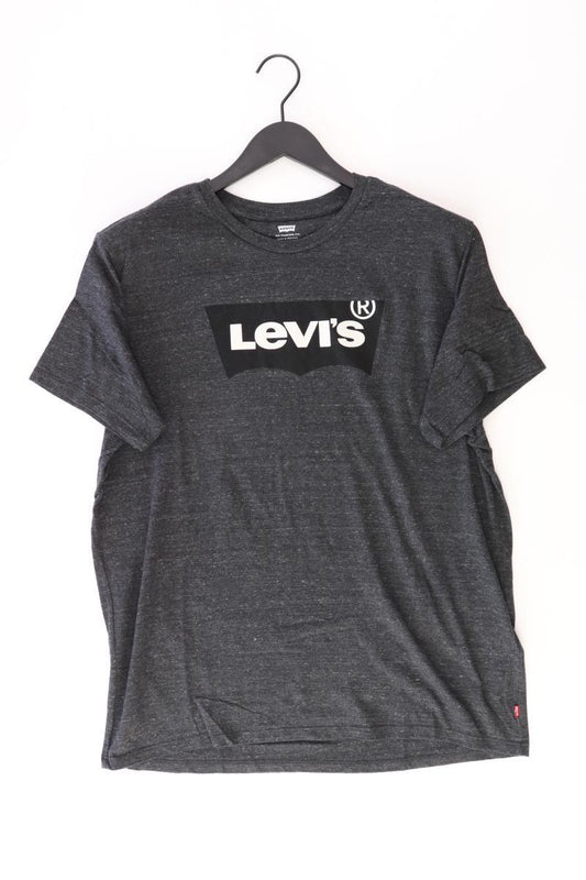 Levi's Printshirt für Herren Gr. XL Kurzarm grau aus Baumwolle