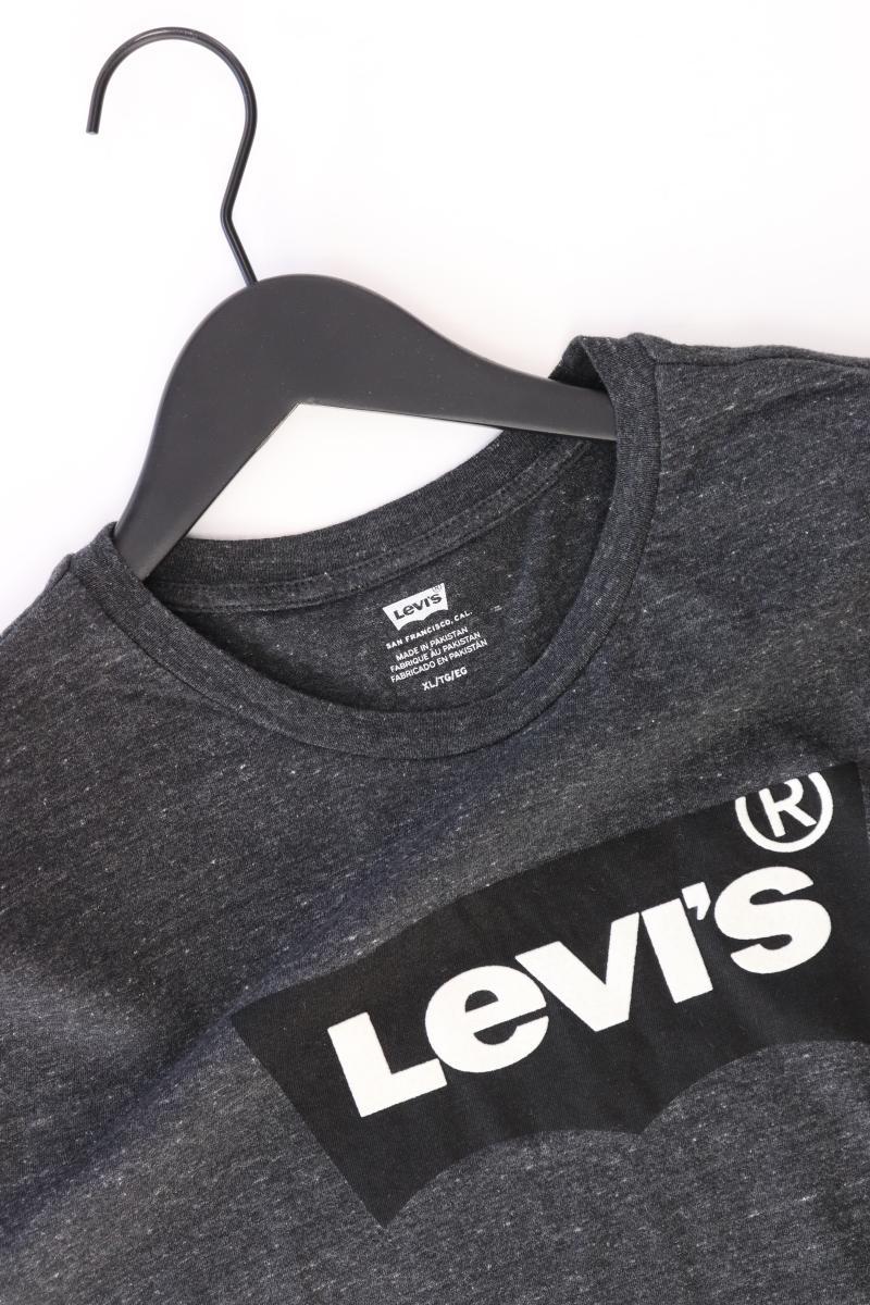 Levi's Printshirt für Herren Gr. XL Kurzarm grau aus Baumwolle