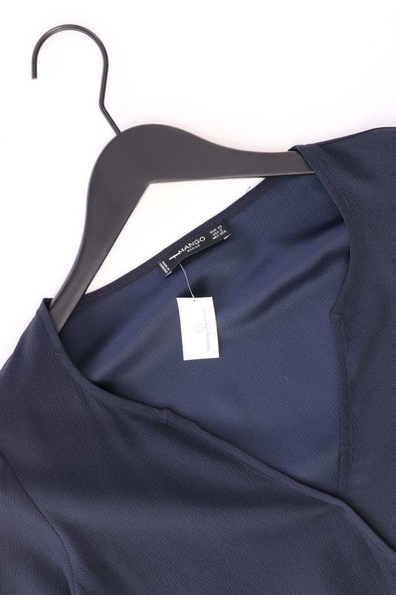 Mango Etuikleid Gr. XS 3/4 Ärmel blau aus Polyester