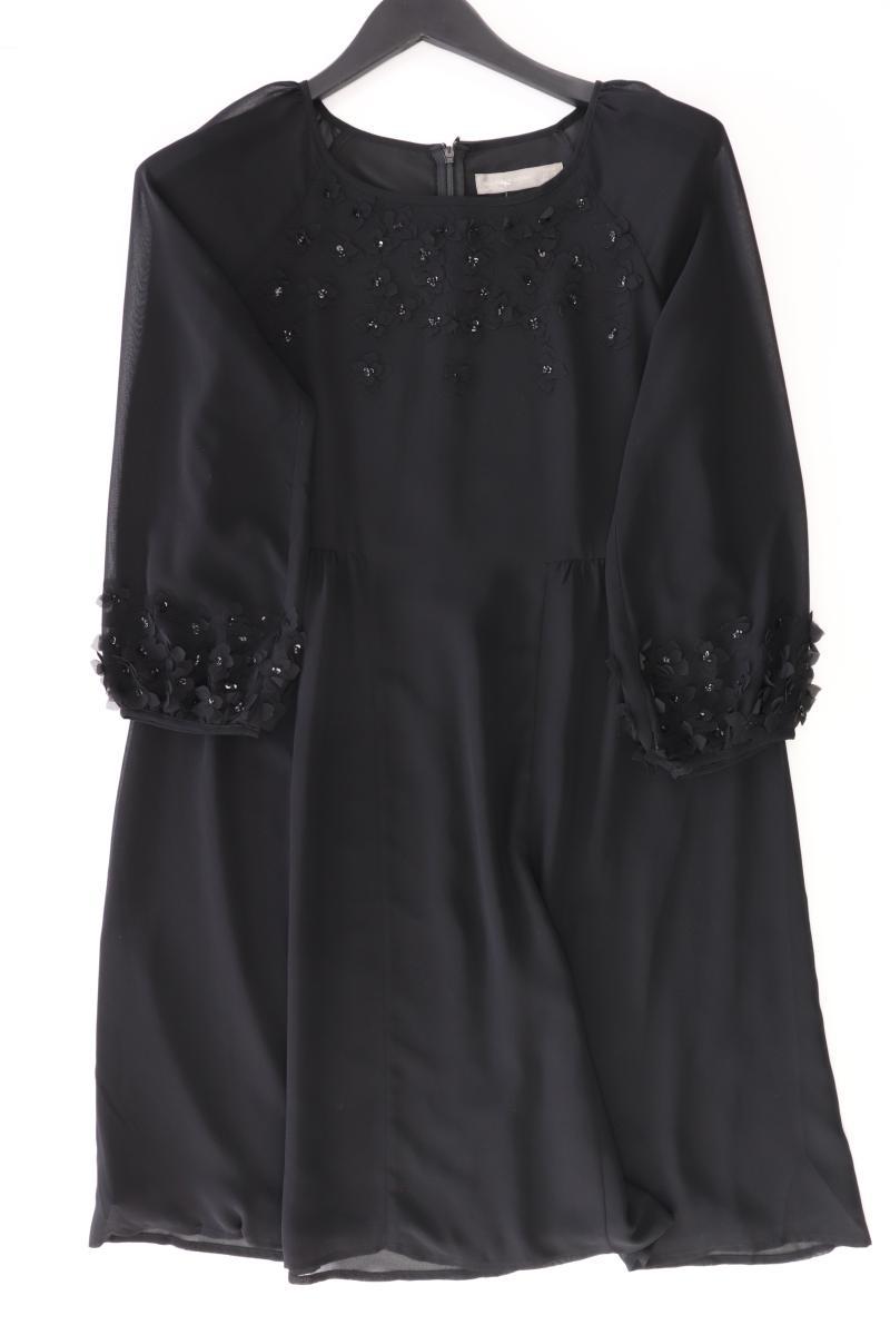 Hallhuber Donna Abendkleid Gr. 36 3/4 Ärmel schwarz aus Polyester
