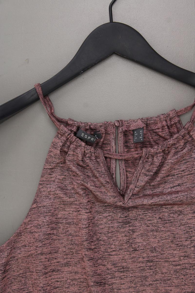 Esprit Spaghetti-Top Gr. XS neuwertig mit Glitzer lila aus Polyester