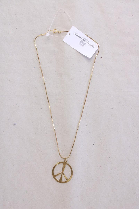 Halskette mit Peace Anhänger gold