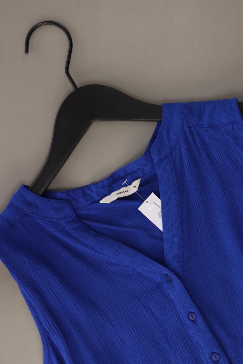 PIGALLE Ärmellose Bluse Gr. 36 blau aus Viskose