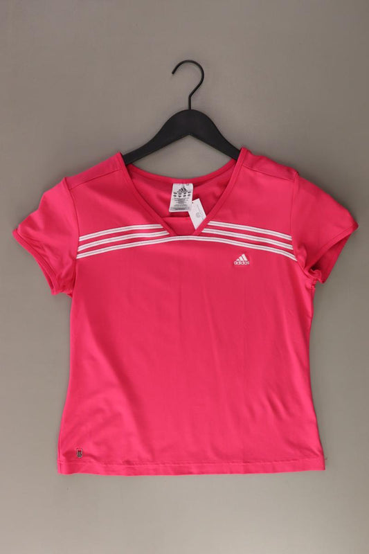 Adidas Sportshirt Gr. 44 Kurzarm pink aus Polyester