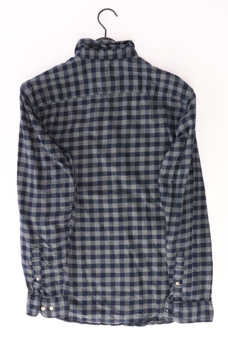 Selected Homme Karohemd für Herren Gr. L kariert Langarm grau aus Baumwolle