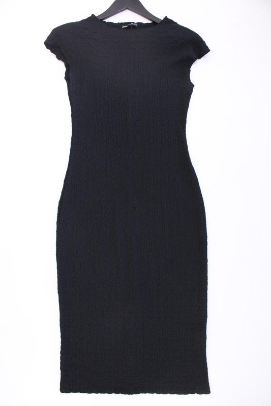 Zara Schlauchkleid Gr. M Kurzarm schwarz aus Polyester