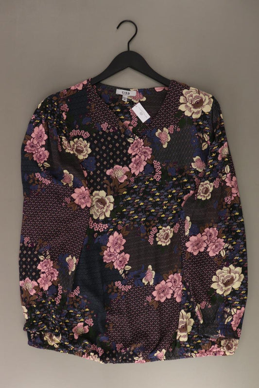 Ciso Langarmbluse Gr. 50 mit Blumenmuster mehrfarbig aus Viskose