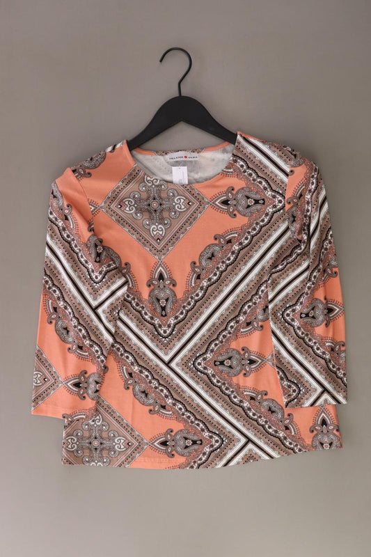 Helena Vera Oversize Shirt Gr. 38 mit Paisleymuster 3/4 Ärmel orange aus Viskose