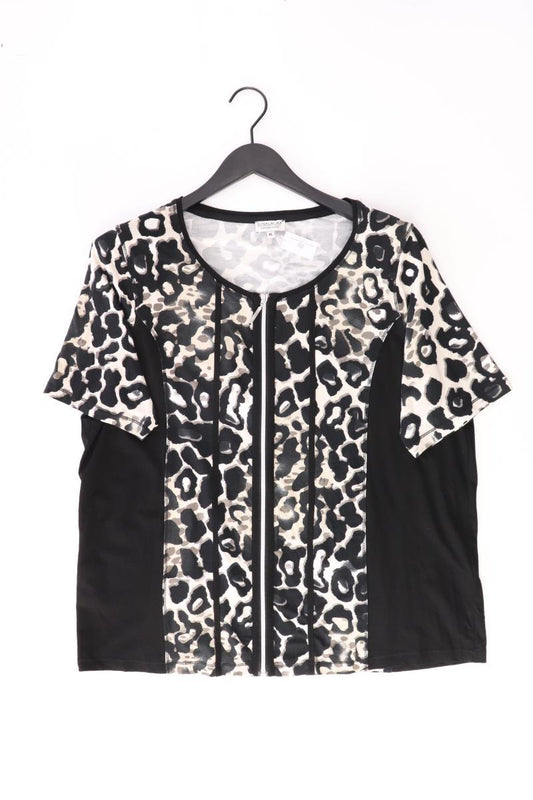 Gina Laura Printshirt Gr. XL mit Tierdruck Kurzarm schwarz aus Viskose